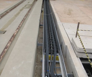 Energy chain rocket launching site