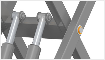 iglidur plain bearing in the scissor joint of a lifting table