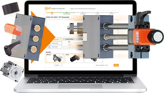 Configure linear axes with lead screw drive from igus online