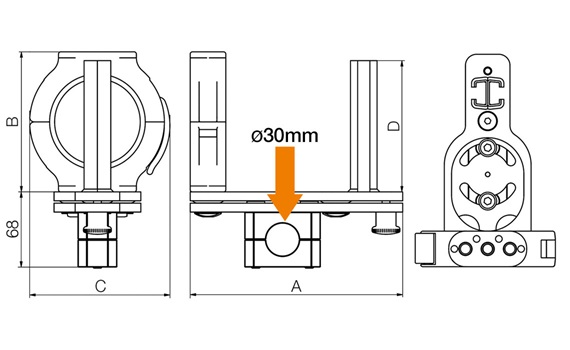 triflex R quick exchange kit technical drawing