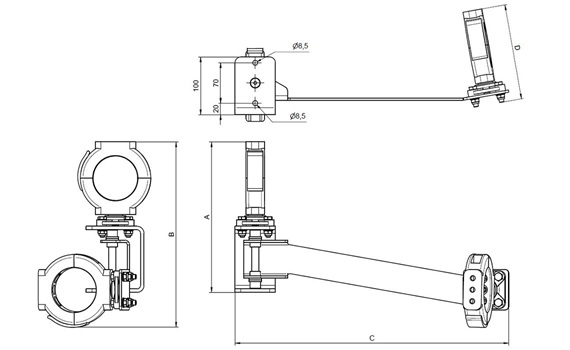 Swivel bracket dimensions