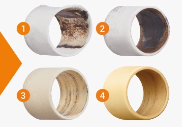 Abrasive wear of plain bearings in the swivelling wear test