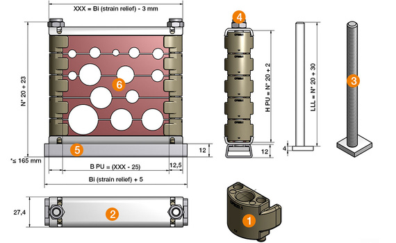 Strain relief connector system CFB